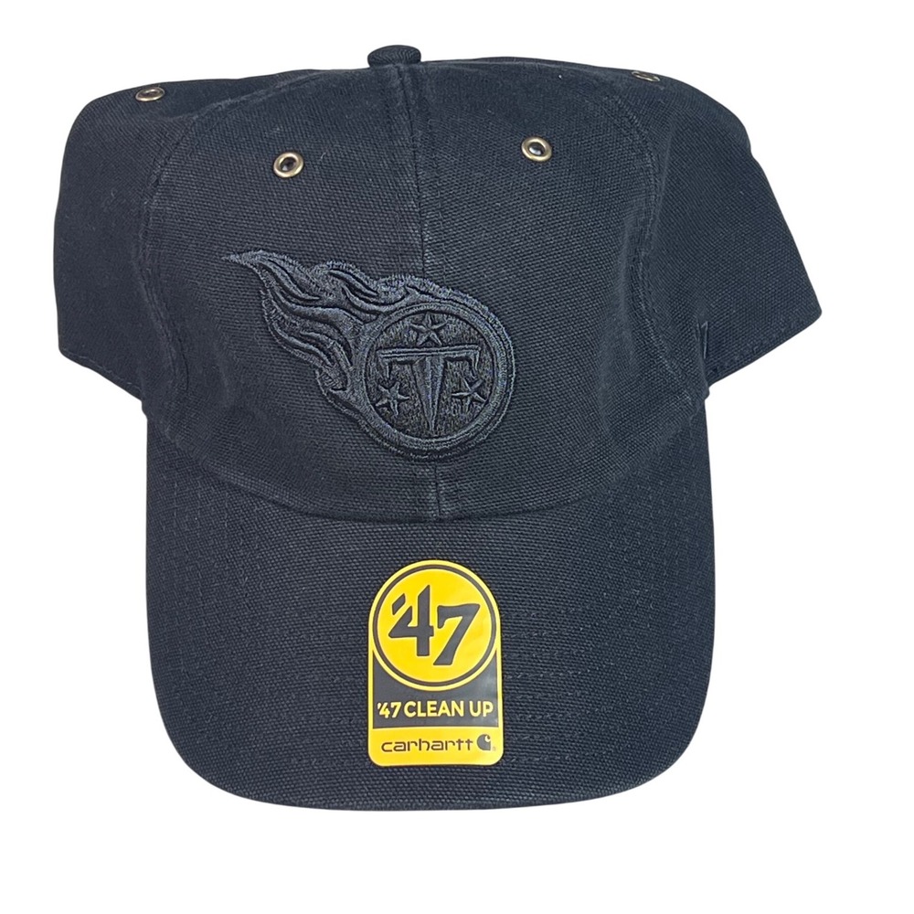 Tennessee Titans Carhartt 47 Clean Up Hat Black Duck Cloth Adjustable Strapback